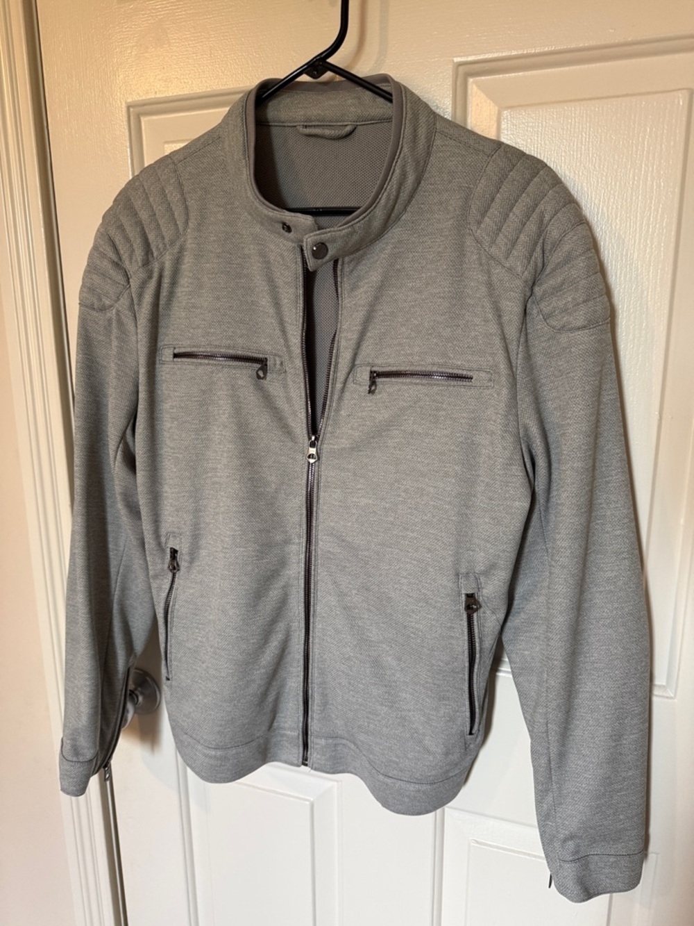ZARA Men's Grey Casual Biker/Moto Jacket Sz Large